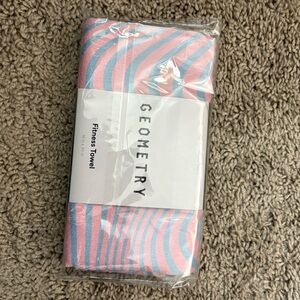 Geometry Pink and Blue‎ Fitness Towel-New